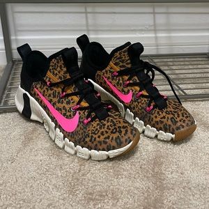 Nike Cheetah Print Neon Pink Swoosh